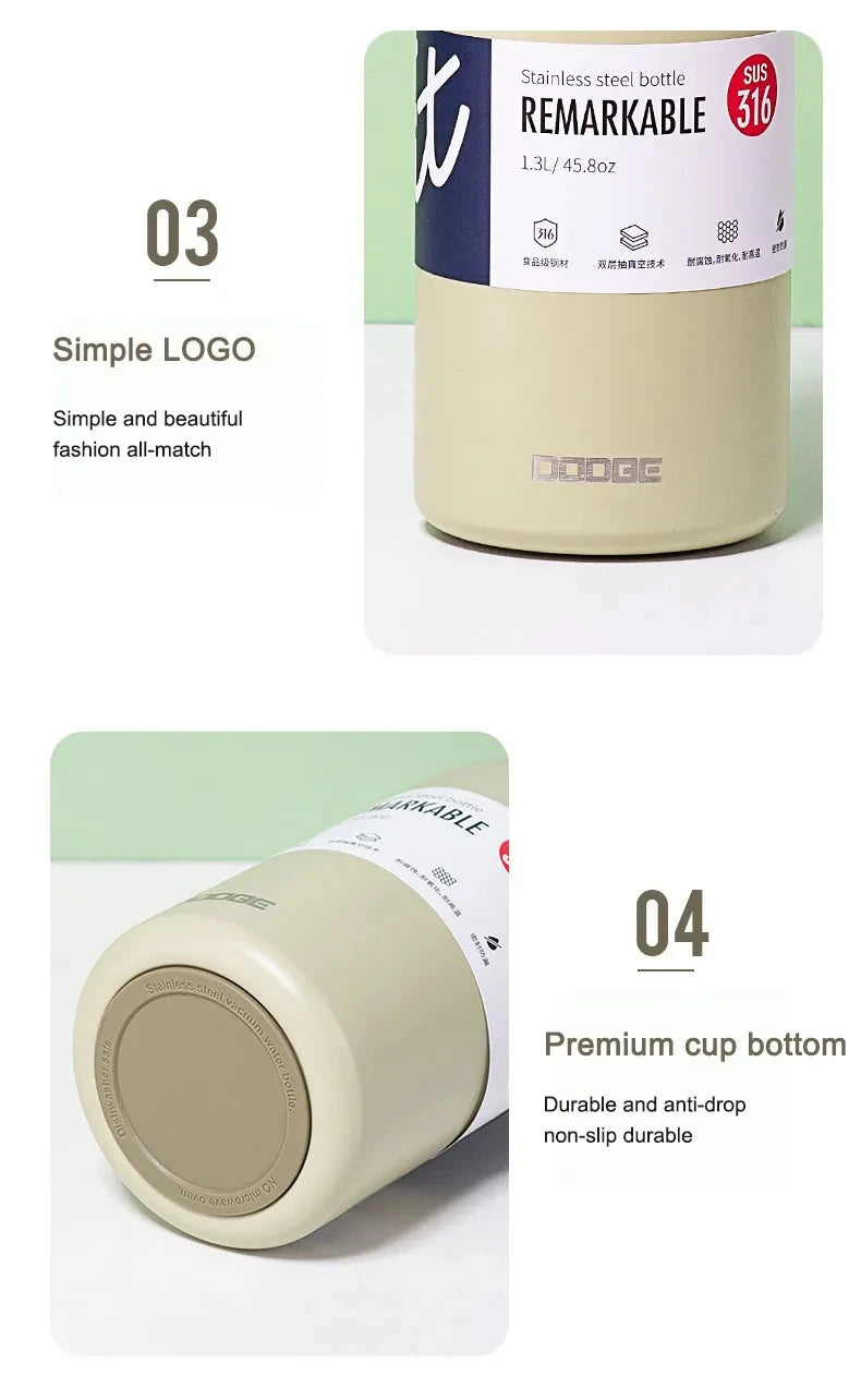Large Capacity Stainless Steel Thermo Tumbler – Hot & Cold Vacuum Flask with Straw for Gym, Travel & Everyday Use