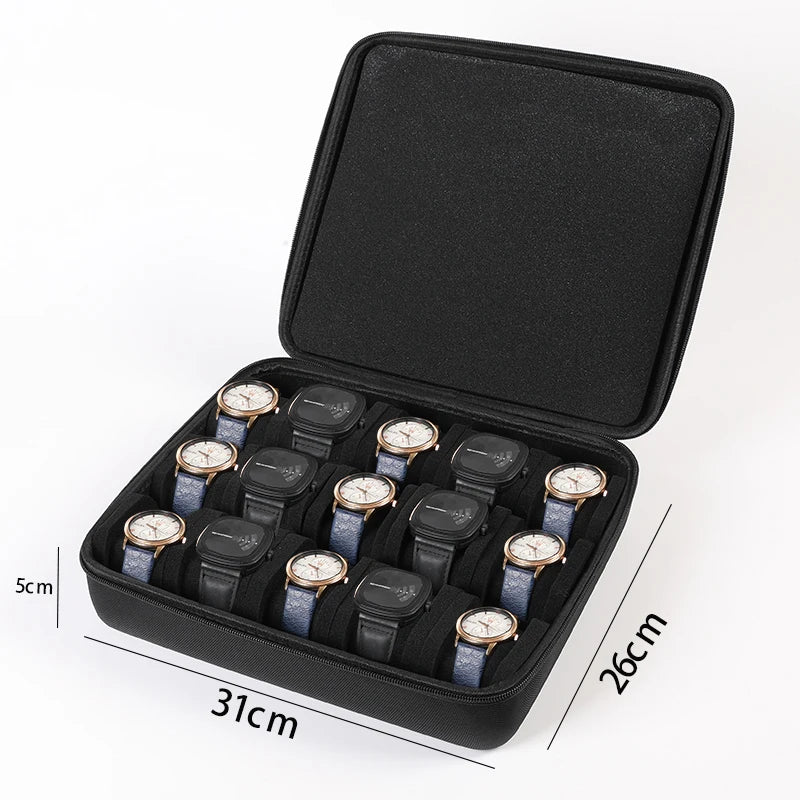 Watch Box Organizer – Portable Travel Case for Wristwatches and Smartwatches