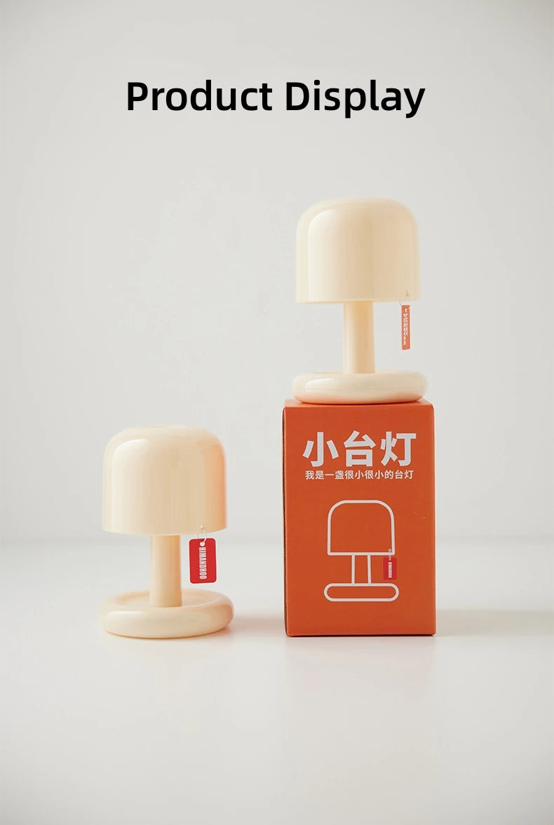 Mini Sunset LED Night Light – USB Rechargeable Mushroom-Style Lamp for Bedroom, Coffee Bar, and Home Decor