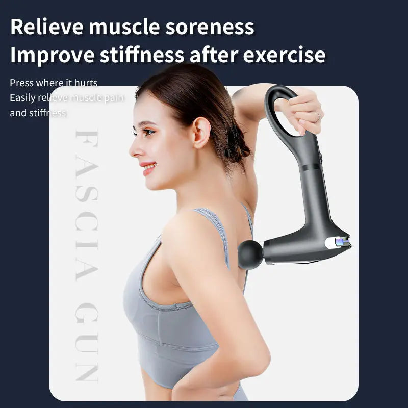Mini Handheld Percussion Massage Gun – Portable Electric Muscle Massager for Neck, Back, and Legs