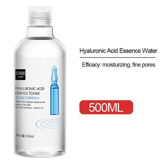 500ml Niacinamide & Hyaluronic Acid Facial Toner – Moisturizing Essence Water for Dry & Dull Skin