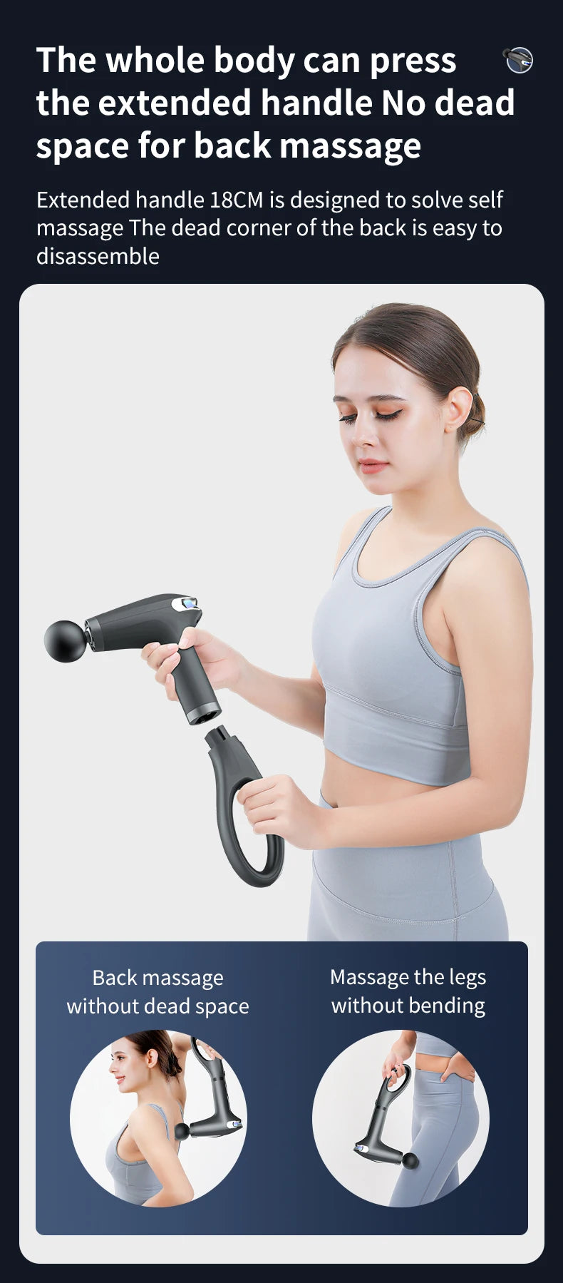 Mini Handheld Percussion Massage Gun – Portable Electric Muscle Massager for Neck, Back, and Legs