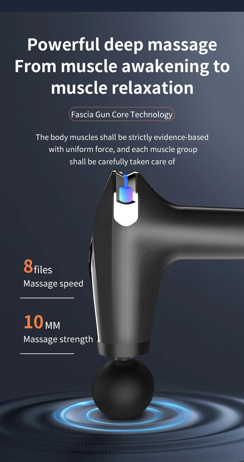 Mini Handheld Percussion Massage Gun – Portable Electric Muscle Massager for Neck, Back, and Legs