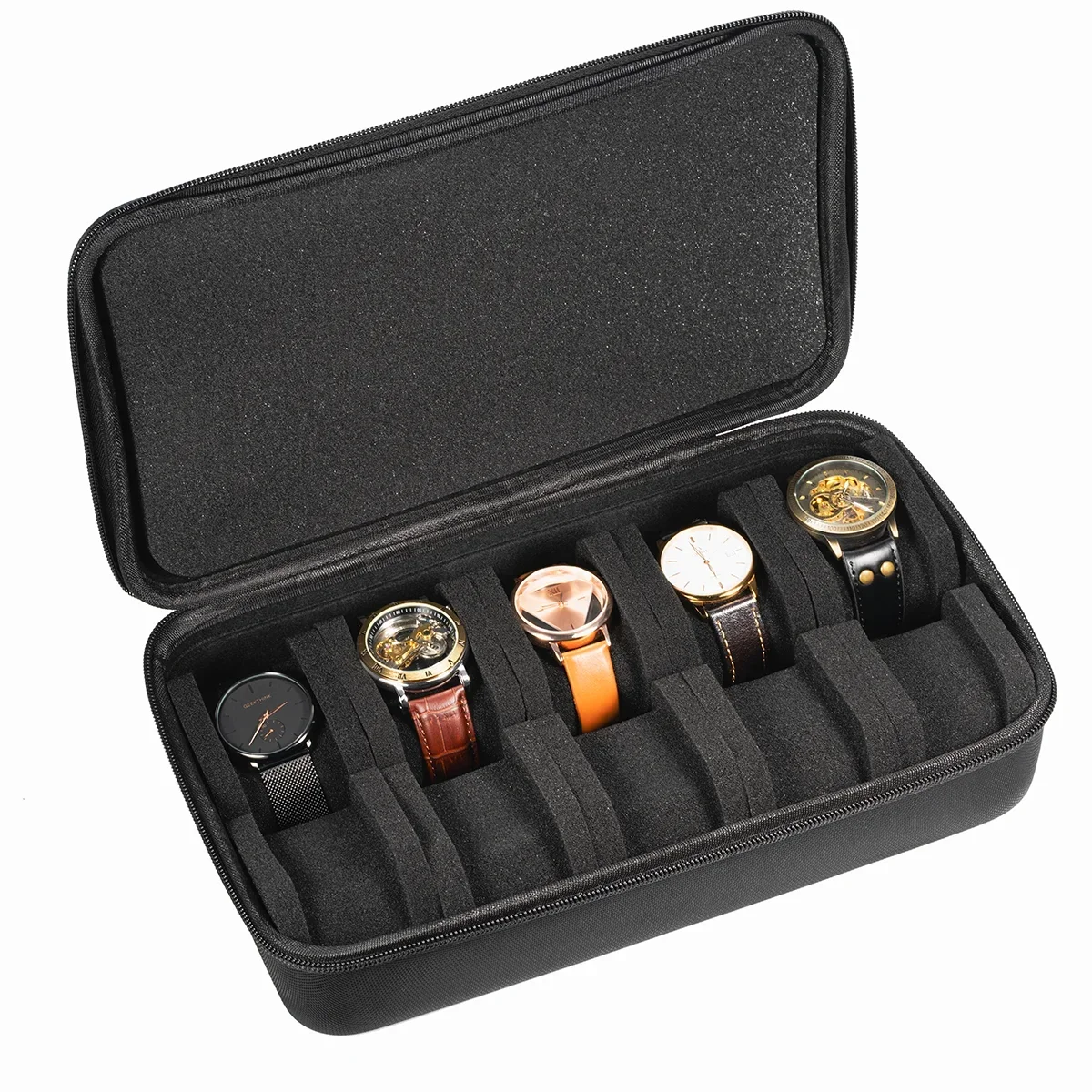 Watch Box Organizer – Portable Travel Case for Wristwatches and Smartwatches