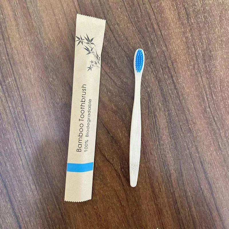 Eco-Friendly Bamboo Toothbrush Set – 8 or 12 Pack Soft Bristle Charcoal-Infused Wooden Toothbrushes for Adults