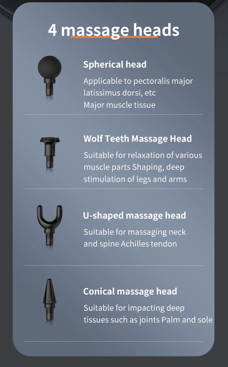 Mini Handheld Percussion Massage Gun – Portable Electric Muscle Massager for Neck, Back, and Legs