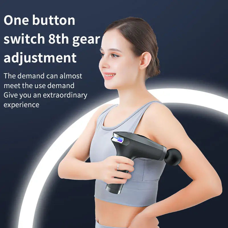 Mini Handheld Percussion Massage Gun – Portable Electric Muscle Massager for Neck, Back, and Legs
