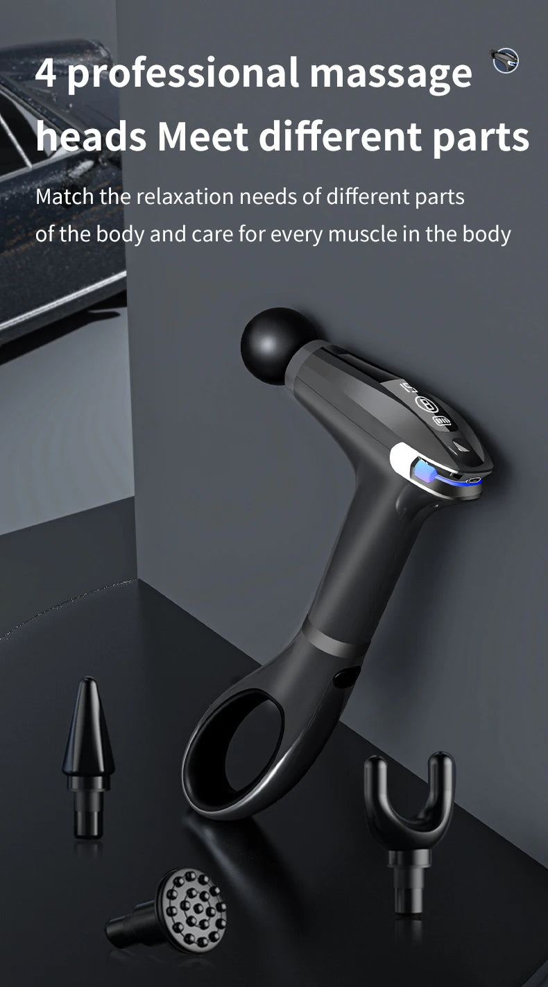 Mini Handheld Percussion Massage Gun – Portable Electric Muscle Massager for Neck, Back, and Legs