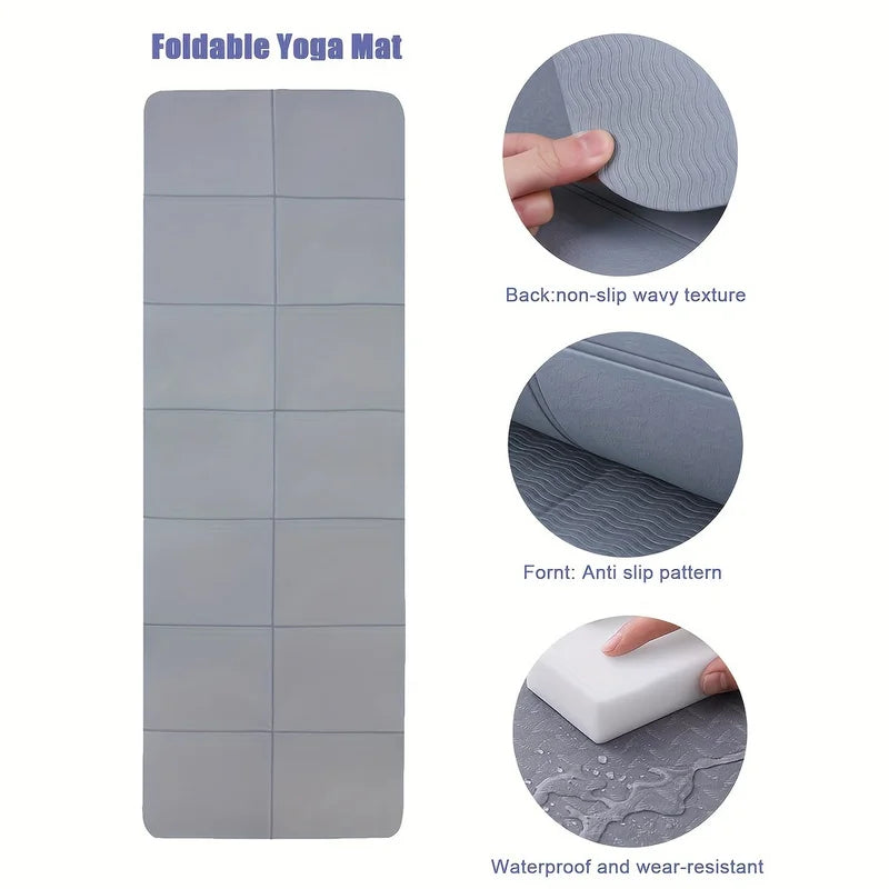 Foldable Yoga Mat – Non-Slip, Eco-Friendly & Lightweight for Travel, Home Workouts & Outdoor Fitness