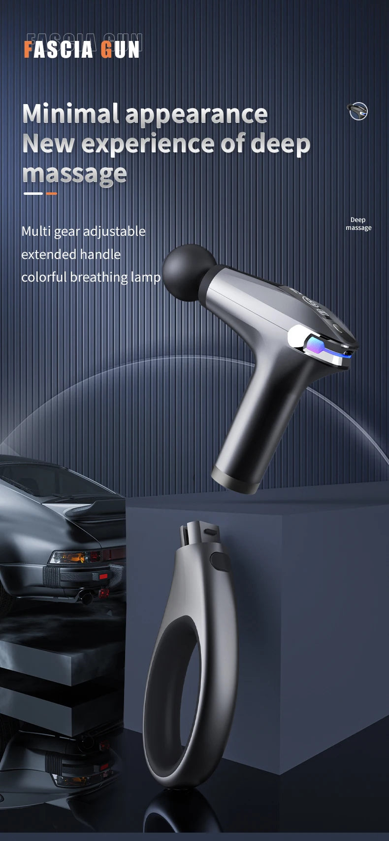 Mini Handheld Percussion Massage Gun – Portable Electric Muscle Massager for Neck, Back, and Legs
