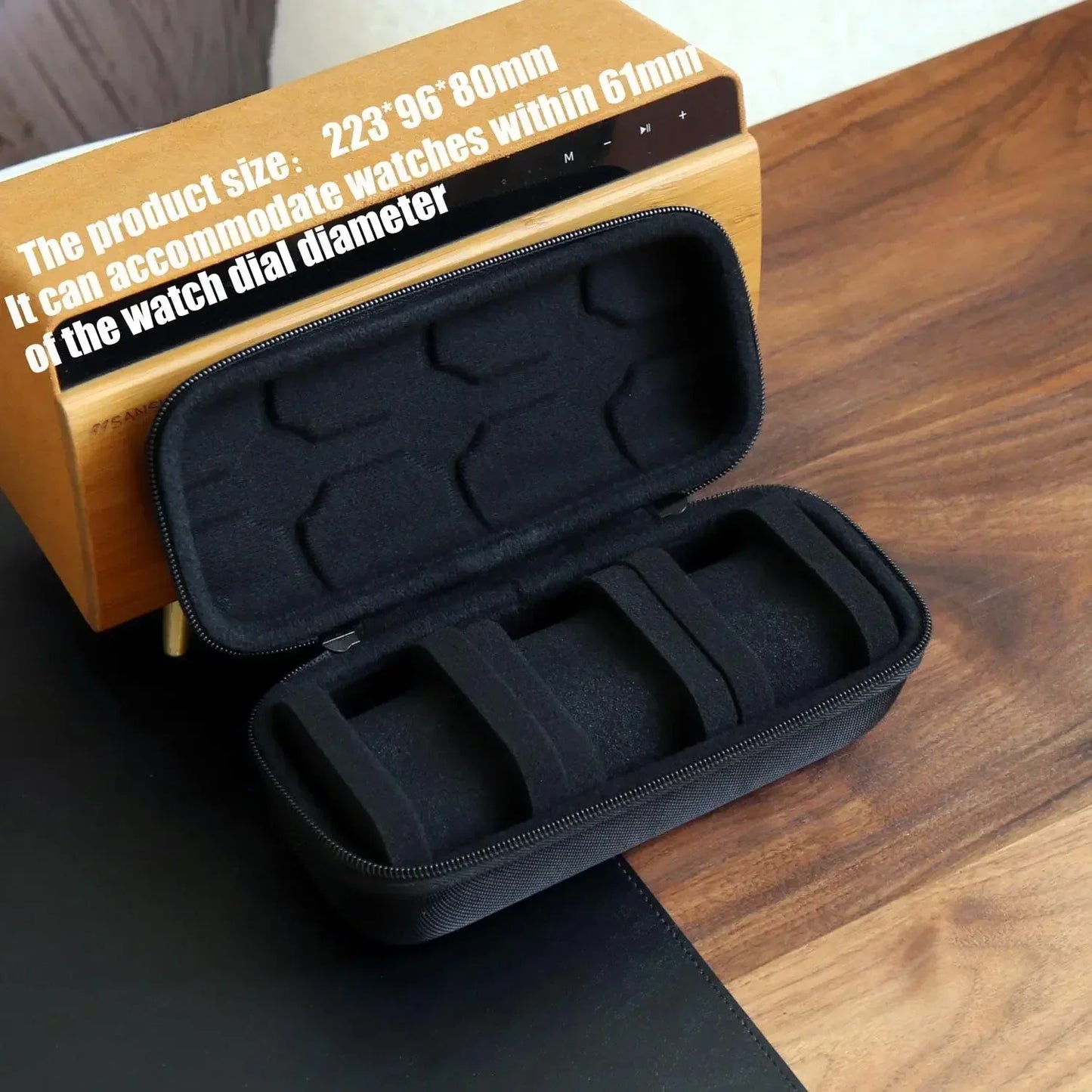 Watch Box Organizer – Portable Travel Case for Wristwatches and Smartwatches