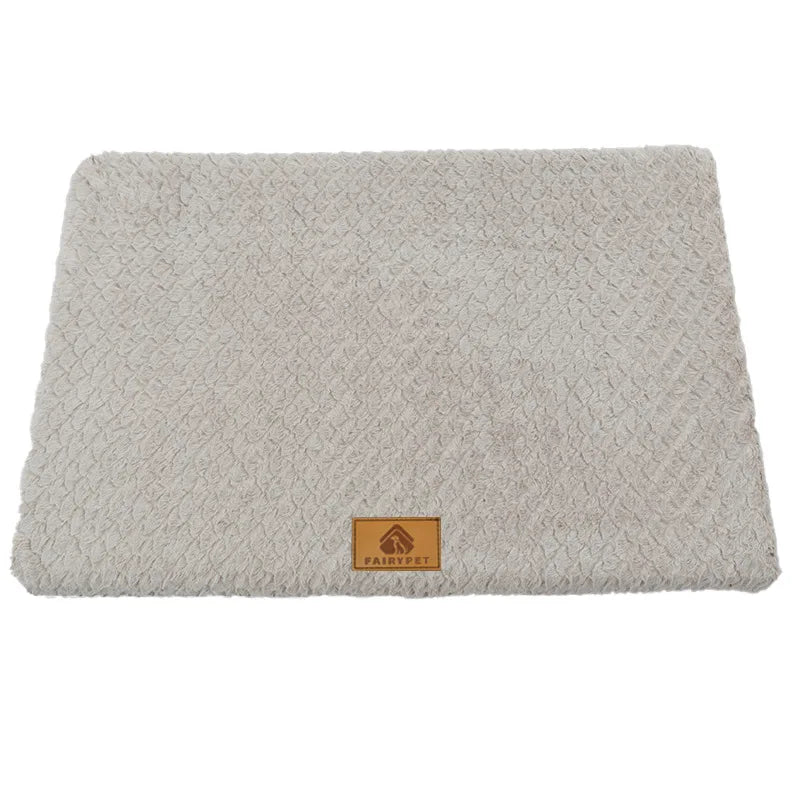 Orthopedic Memory Foam Dog Bed – Waterproof with Removable Faux Fur Cover & Anti-Slip Bottom