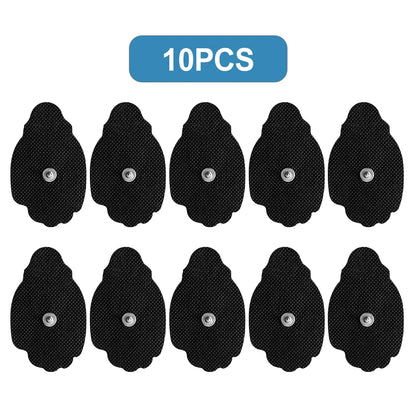 Pack of 10 oval TENS EMS electrode pads designed for muscle stimulation