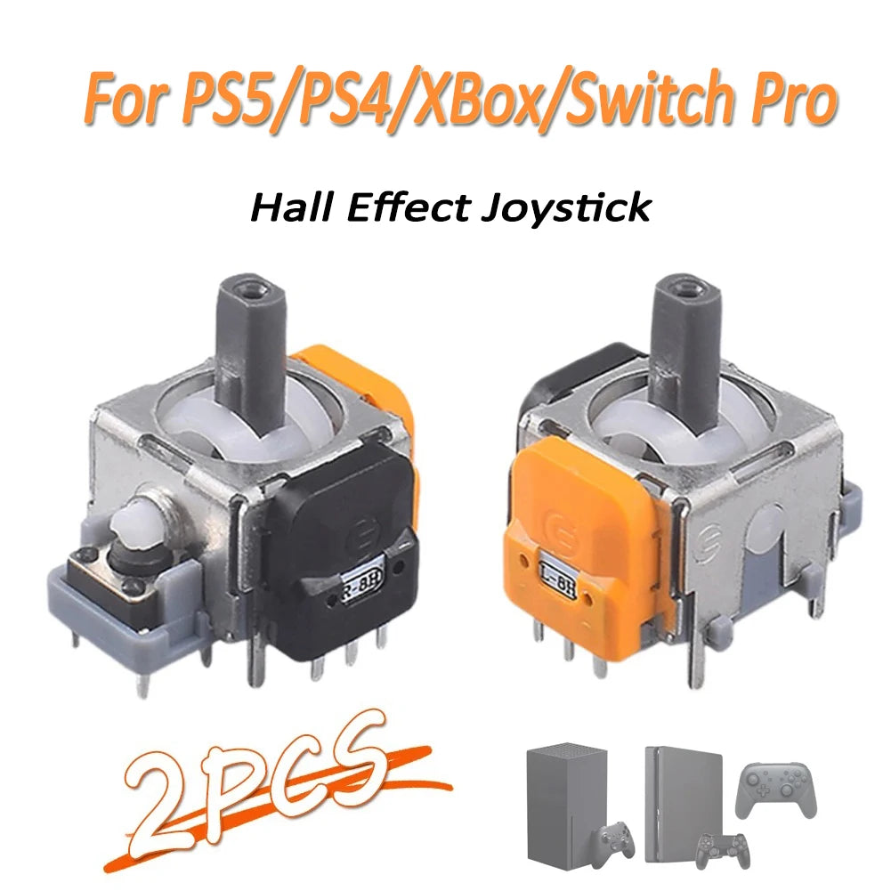 2PCS Hall Effect Joystick replacement modules for PS5 PS4 Xbox and Switch Pro controllers – high precision analog thumb sticks