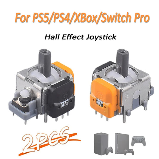 2PCS Hall Effect Joystick replacement modules for PS5 PS4 Xbox and Switch Pro controllers – high precision analog thumb sticks