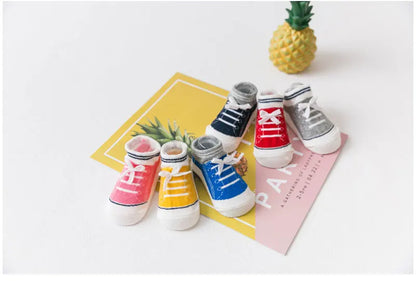 🧸 Cotton Baby Anti-Slip Socks – Soft Silicone Grip Socks for Newborns & Toddlers (Summer & Autumn)