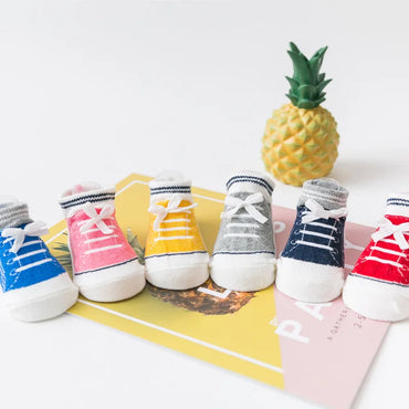 🧸 Cotton Baby Anti-Slip Socks – Soft Silicone Grip Socks for Newborns & Toddlers (Summer & Autumn)
