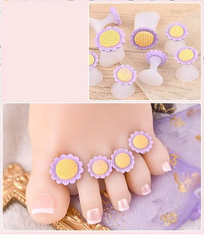 8Pcs Silicone Toe Separators – Soft Reusable Spacers for Pedicure & Nail Polish