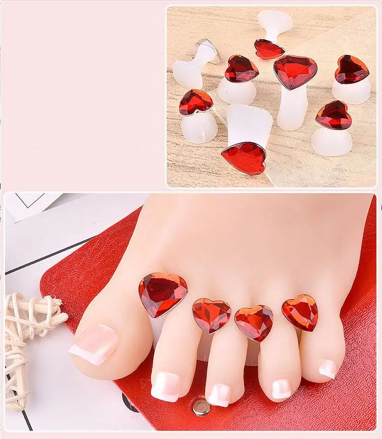 8Pcs Silicone Toe Separators – Soft Reusable Spacers for Pedicure & Nail Polish