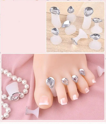8Pcs Silicone Toe Separators – Soft Reusable Spacers for Pedicure & Nail Polish