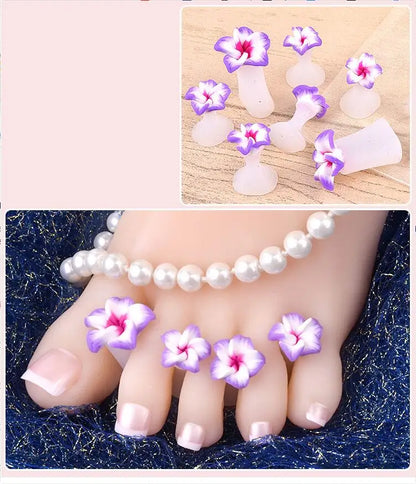 8Pcs Silicone Toe Separators – Soft Reusable Spacers for Pedicure & Nail Polish