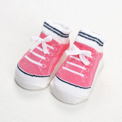 🧸 Cotton Baby Anti-Slip Socks – Soft Silicone Grip Socks for Newborns & Toddlers (Summer & Autumn)