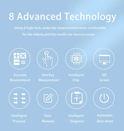 AICARE Blood Pressure Monitor Upper Arm Automatic Tonometer Digital Blood Pressure Meter BP Medical Sphygmomanometer Pulse
