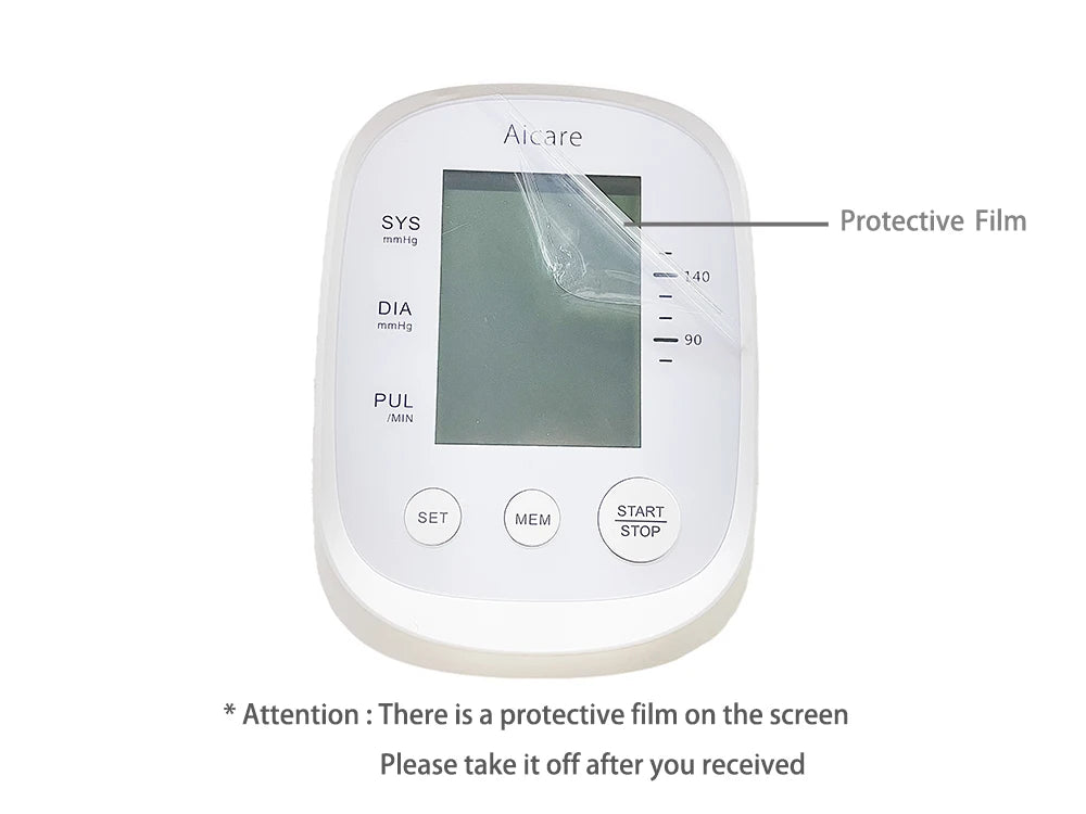 AICARE Blood Pressure Monitor Upper Arm Automatic Tonometer Digital Blood Pressure Meter BP Medical Sphygmomanometer Pulse