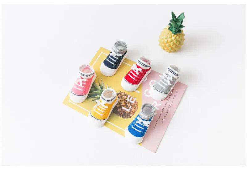 🧸 Cotton Baby Anti-Slip Socks – Soft Silicone Grip Socks for Newborns & Toddlers (Summer & Autumn)