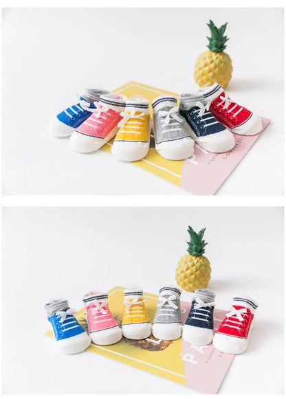 🧸 Cotton Baby Anti-Slip Socks – Soft Silicone Grip Socks for Newborns & Toddlers (Summer & Autumn)
