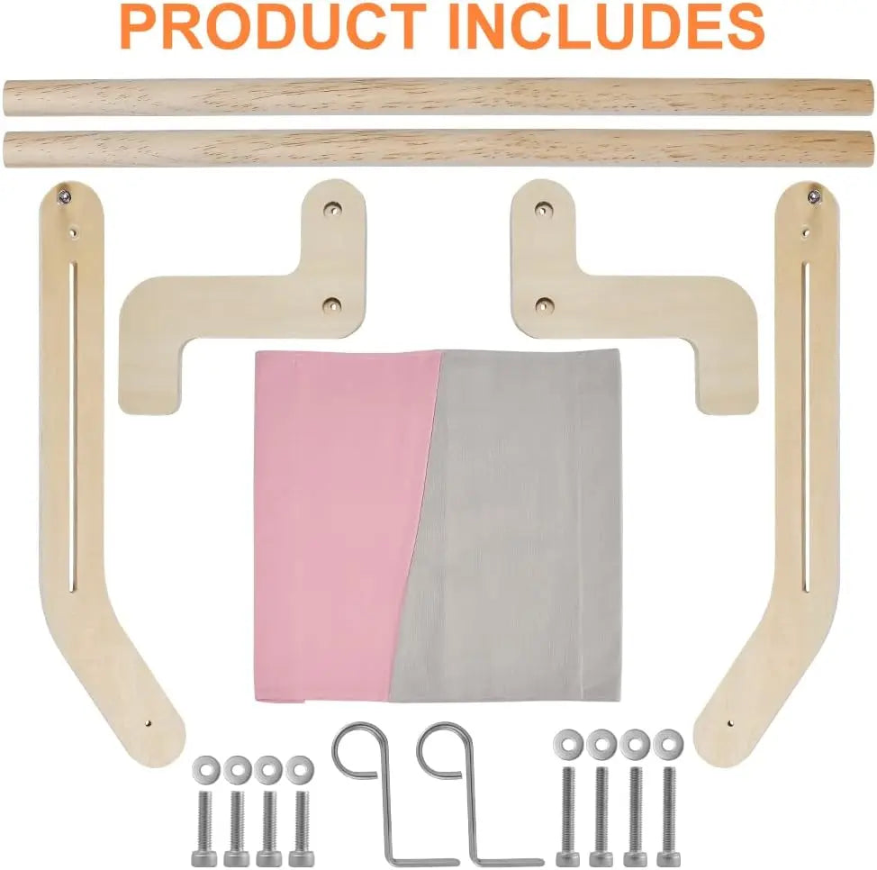Window-Mounted Cat Hammock – Wooden Frame Removable Bed for Indoor Cats