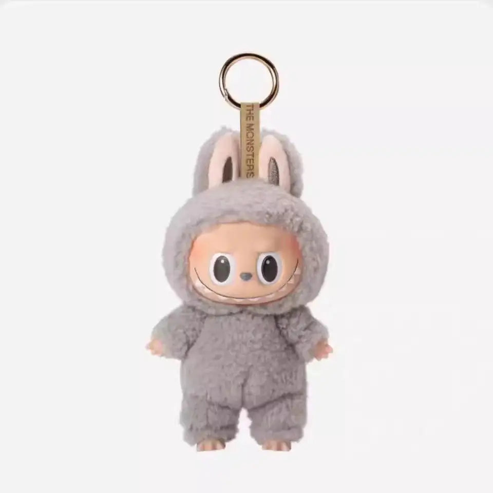Labubu The Monsters Sit-Down Party First and Second Generation Series Vinyl Keychain Pendant Plush Dolls Replica Birthday Gift