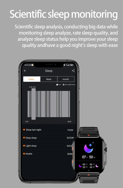 LIGE Smartwatch 1.95" – Waterproof Fitness & Health Tracker for Men & Women | IP68, Heart Rate, Sleep & Sport Modes