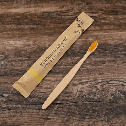 Eco-Friendly Bamboo Toothbrush Set – 8 or 12 Pack Soft Bristle Charcoal-Infused Wooden Toothbrushes for Adults