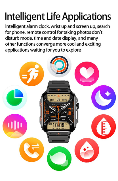 LIGE Smartwatch 1.95" – Waterproof Fitness & Health Tracker for Men & Women | IP68, Heart Rate, Sleep & Sport Modes