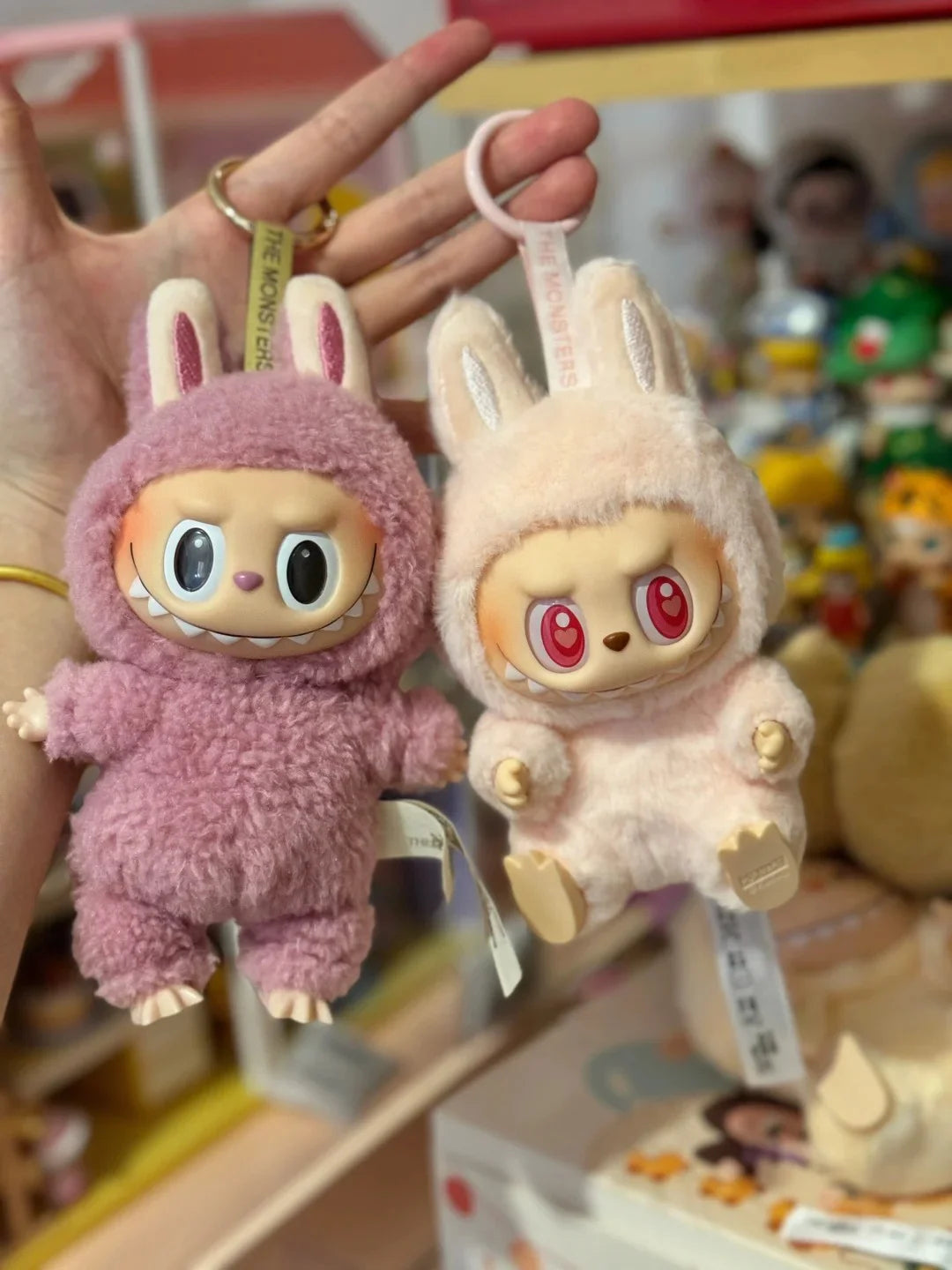 Labubu The Monsters Sit-Down Party First and Second Generation Series Vinyl Keychain Pendant Plush Dolls Replica Birthday Gift