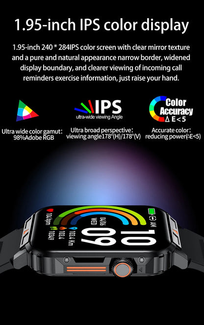 LIGE Smartwatch 1.95" – Waterproof Fitness & Health Tracker for Men & Women | IP68, Heart Rate, Sleep & Sport Modes
