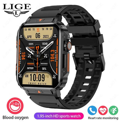 LIGE Smartwatch 1.95" – Waterproof Fitness & Health Tracker for Men & Women | IP68, Heart Rate, Sleep & Sport Modes