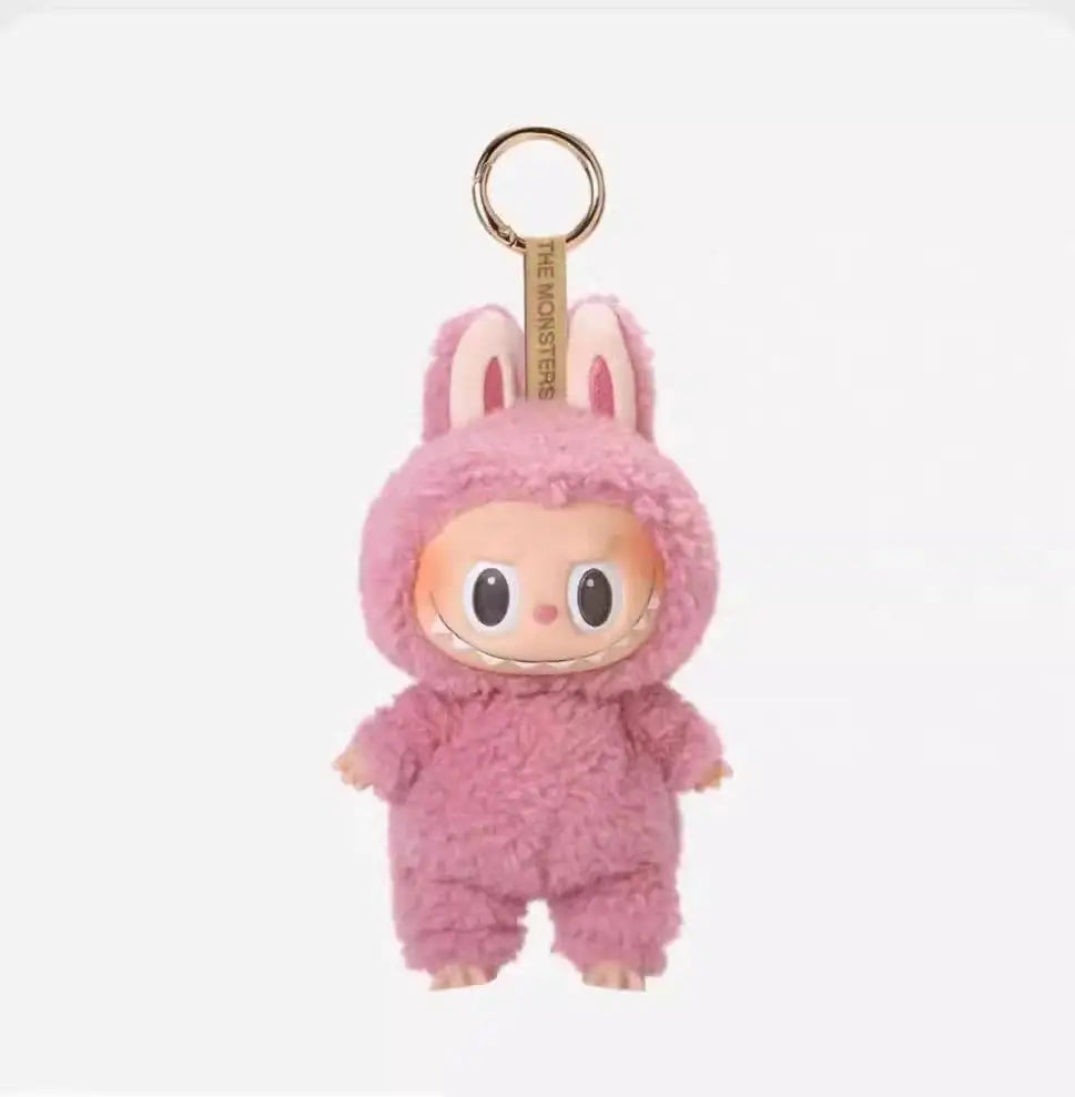 Labubu The Monsters Sit-Down Party First and Second Generation Series Vinyl Keychain Pendant Plush Dolls Replica Birthday Gift