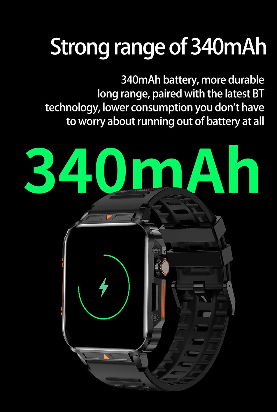 LIGE Smartwatch 1.95" – Waterproof Fitness & Health Tracker for Men & Women | IP68, Heart Rate, Sleep & Sport Modes