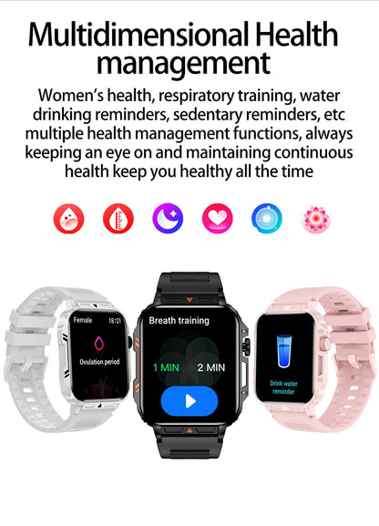 LIGE Smartwatch 1.95" – Waterproof Fitness & Health Tracker for Men & Women | IP68, Heart Rate, Sleep & Sport Modes