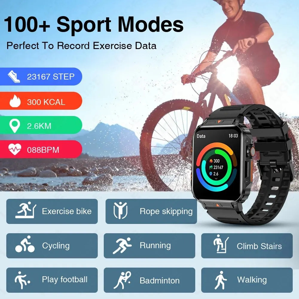LIGE Smartwatch 1.95" – Waterproof Fitness & Health Tracker for Men & Women | IP68, Heart Rate, Sleep & Sport Modes