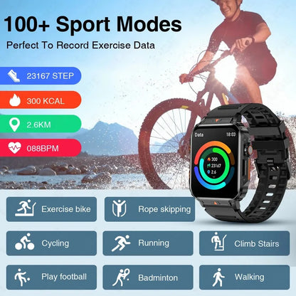 LIGE Smartwatch 1.95" – Waterproof Fitness & Health Tracker for Men & Women | IP68, Heart Rate, Sleep & Sport Modes