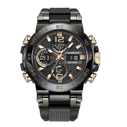 FOXBOX Men’s Luxury Chronograph Watch – Waterproof Sport Diver & Business Timepiece with Gift Box