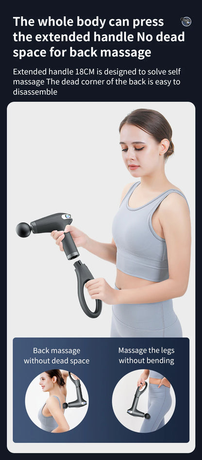 Mini Handheld Percussion Massage Gun – Portable Electric Muscle Massager for Neck, Back, and Legs