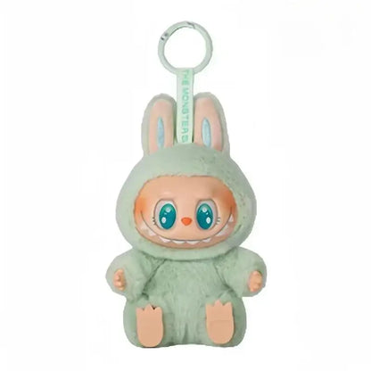 Labubu The Monsters Sit-Down Party First and Second Generation Series Vinyl Keychain Pendant Plush Dolls Replica Birthday Gift