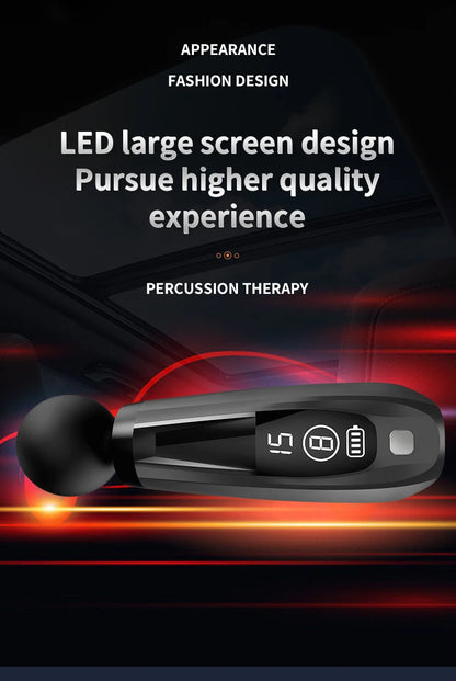 Mini Handheld Percussion Massage Gun – Portable Electric Muscle Massager for Neck, Back, and Legs