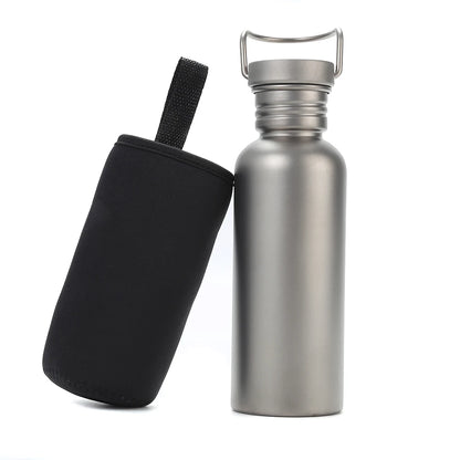 Titanium Tumbler Water Bottle – 500ml/600ml/750ml Lightweight Flask for Outdoor, Gym, Cycling, and Travel