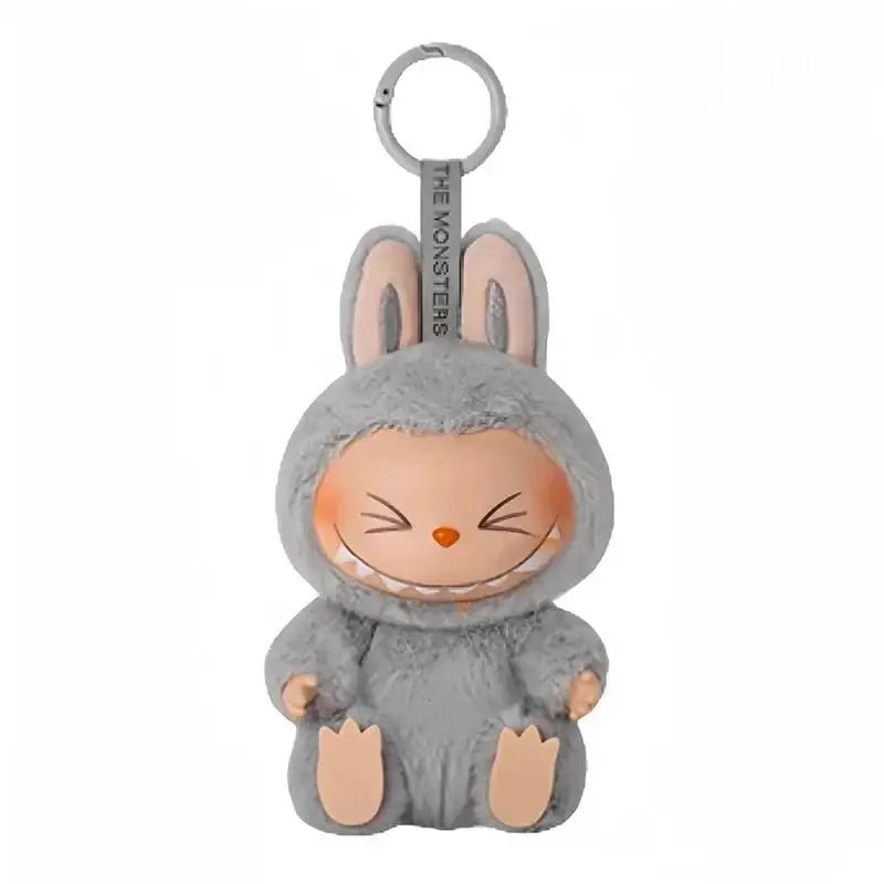 Labubu The Monsters Sit-Down Party First and Second Generation Series Vinyl Keychain Pendant Plush Dolls Replica Birthday Gift