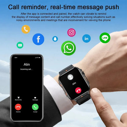 LIGE Smartwatch 1.95" – Waterproof Fitness & Health Tracker for Men & Women | IP68, Heart Rate, Sleep & Sport Modes